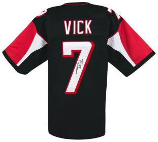 Michael Vick Signed Black Throwback Custom Football Jersey