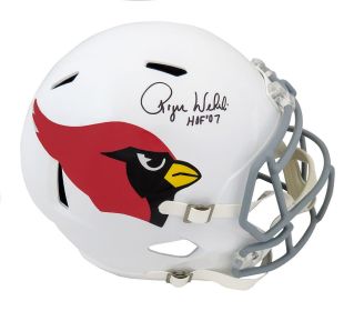 Roger Wehrli Signed Cardinals Throwback Riddell Full Size Speed Replica Helmet w/HOF'07