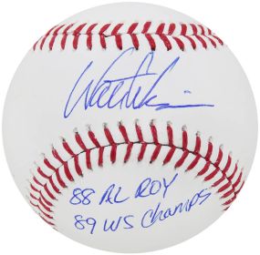 Walt Weiss Signed Rawlings Official MLB Baseball w/88 AL ROY, 89 WS Champs