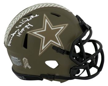 Randy White Signed Dallas Cowboys Salute to Service Riddell Speed Mini Helmet w/HOF'94