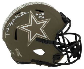 Randy White Signed Dallas Cowboys Salute to Service Riddell Full-Size Speed Replica Helmet w/HOF'94