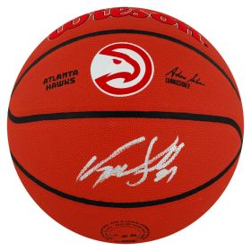 Dominique Wilkins Signed Wilson Hawks Team Logo NBA Basketball