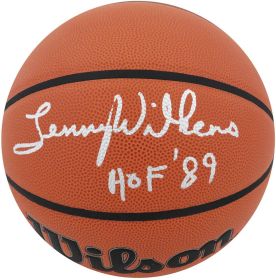 Lenny Wilkens Signed Wilson Indoor/Outdoor NBA Basketball w/HOF'89