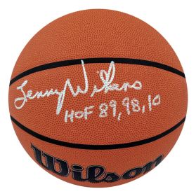 Lenny Wilkens Signed Wilson Indoor/Outdoor NBA Basketball w/HOF 89,98,10