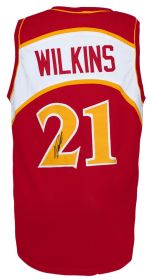 Dominique Wilkins Signed Red Throwback Custom Jersey