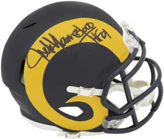 Jack Youngblood Signed Los Angeles Rams Throwback Riddell Speed Mini Helmet w/HF'01