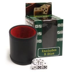 Professional Dice Cup with Five Dice