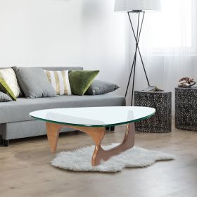 Light walnut color Triangle coffee table