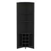 homeCorner Bar Cabinet Castle, Living Room, Black