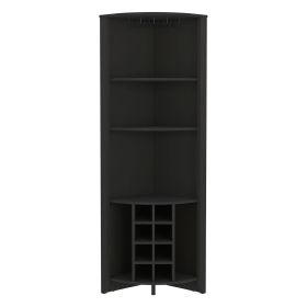 homeCorner Bar Cabinet Castle, Living Room, Black