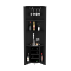 homeCorner Bar Cabinet Castle, Living Room, Black