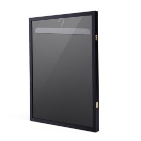 Jersey Frame Display Case with Lengthened Hanger for Baseball Basketball Football Hockey Sport Shirt and Uniform, Black