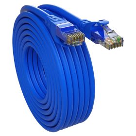 5 Core Ethernet Cable 20 ft Long Cat 6 Computer Internet Patch Cord High Speed WiFi RJ45 for Gaming Indoor Outdoor Use - ET 20FT BLU