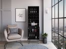 Thorndike 8-Bottle 2-Shelf Bar Cabinet Black Wengue