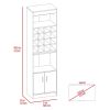 Wolcott 16-Bottle 1-Shelf Bar Cabinet Carbon Espresso