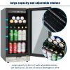 Built-in and Freestanding 15" Mini Beverage Refrigerator/Wine Cabinet, 120 Cans, 37-65¬∞F, Quiet, Adjustable Shelves, LED Lighting, ETL , Touch Contro