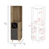 Corner Bar Cabinet Caguas, Living Room, Pine / Matt Gray