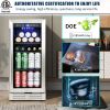 Built-in and Freestanding 15" Mini Beverage Refrigerator/Wine Cabinet, 120 Cans, 37-65¬∞F, Quiet, Adjustable Shelves, LED Lighting, ETL , Touch Contro