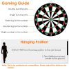 16in Dart Board Game Set 6 Steel Tip Darts Double-sided Dartboard Outdoor Indoor Party Game Set