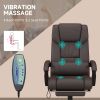 High Back Vibration Massage Office Chair with 6 Points, Hight Adjustable Computer Desk Chair, Reclining Office Chair with Retractable Footrest and Rem