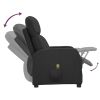 Massage Reclining Chair Black Faux Leather