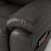 Breathable Fabric Power Reclining Chair with Magazine bag, USB button - Espresso