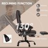 High Back Vibration Massage Office Chair with 6 Points, Hight Adjustable Computer Desk Chair, Reclining Office Chair with Retractable Footrest and Rem