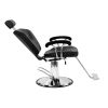 PVC leather cover, iron plated pedal, ABS armrest, 680 plated iron plate, with headrest, reclining barber chair, 150kg black