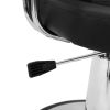 PVC leather cover, iron plated pedal, ABS armrest, 680 plated iron plate, with headrest, reclining barber chair, 150kg black