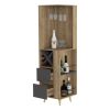 Corner Bar Cabinet Caguas, Living Room, Pine / Matt Gray