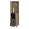 Corner Bar Cabinet Caguas, Living Room, Pine / Matt Gray