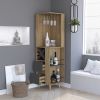 Corner Bar Cabinet Caguas, Living Room, Pine / Matt Gray