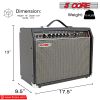 Electric Guitar Amplifier 40W Solid State Mini Bass Amp w 8' 4-Ohm Speaker EQ Controls Drive Delay ¬º' Microphone Input Aux in & Headphone Jack for St