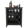 DEPOT E-SHOP Mojito Bar Cabinet, One Open Drawer, One Open Shelf, Black