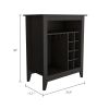 DEPOT E-SHOP Mojito Bar Cabinet, One Open Drawer, One Open Shelf, Black