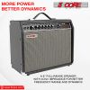 Electric Guitar Amplifier 40W Solid State Mini Bass Amp w 8' 4-Ohm Speaker EQ Controls Drive Delay ¬º' Microphone Input Aux in & Headphone Jack for St