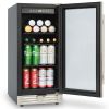 Built-in and Freestanding 15" Mini Beverage Refrigerator/Wine Cabinet, 120 Cans, 37-65¬∞F, Quiet, Adjustable Shelves, LED Lighting, ETL , Touch Contro