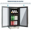 Built-in and Freestanding 15" Mini Beverage Refrigerator/Wine Cabinet, 120 Cans, 37-65¬∞F, Quiet, Adjustable Shelves, LED Lighting, ETL , Touch Contro