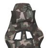 Gaming Chair with Footrest Camouflage and Black Fabric