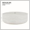 35.43'' Faux MARS Pattern Coffee Tables for Living Room Round Tea Faux Travertine Textured table for Living Room, No Need Assembly.