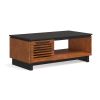 Bridgevine Home Graceland 47" Coffee Table, No Assembly Required, Black with Bourbon Finish