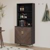 Accent Storage Cabinet with Doors, Bar Cabinet Buffet Cabinet with Storage for Living Room, Hallway, Kitchen