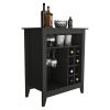 DEPOT E-SHOP Mojito Bar Cabinet, One Open Drawer, One Open Shelf, Black