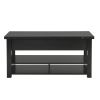 ON-TREND Lift Top Coffee Table, Multi-Functional Coffee Table with Open Shelves, Modern Lift Tabletop Dining Table for Living Room, Home Office, Black