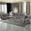 Faux Leather Reclining Sofa Couch Single Chair for Living Room Grey