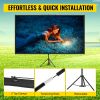 VEVOR Tripod Projector Screen with Stand 70 inch 16:9 4K HD Projection Screen Stand Wrinkle-Free Height Adjustable Portable Screen for Projector Indoo