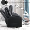 Power Lift Recliner Chair for Adults, Ergonomic Lift Chairs for Elderly, Adjustable Positions PU Leather Home Theater Seating, Black