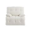 360 Degree Swivel Fabric Single Sofa Heavy Duty Reclining Chair for Living Room, Cream