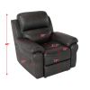 Breathable Fabric Power Reclining Chair with Magazine bag, USB button - Espresso