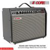 Electric Guitar Amplifier 40W Solid State Mini Bass Amp w 8' 4-Ohm Speaker EQ Controls Drive Delay ¬º' Microphone Input Aux in & Headphone Jack for St